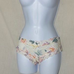 Victoria’s Secret Floral Pattern With Lace Cheeky Panties